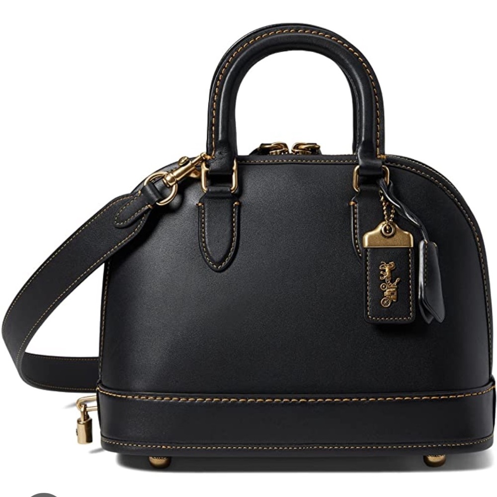 Coach revel bag purse black leather new